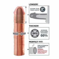 Comprar FANTASY X- TENSIONS - MEGA 3 EXTENSIÓN  PARA EL PENE al mejor precio - Envíos Discretos
