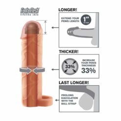 Comprar FANTASY X- TENSIONS - PERFECT 1 EXTENSION PENE CON CORREA al mejor precio - Envíos Discretos