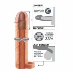 Comprar FANTASY X- TENSIONS - PERFECT 2 EXTENSION PENE CON CORREA al mejor precio - Envíos Discretos