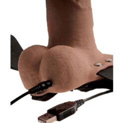 Comprar FETISH FANTASY SERIES - ARNÉS AJUSTABLE PENE REALÍSTICO CON TESTÍCULOS RECARGABLE Y VIBRADOR 15 CM al mejor precio - Envíos Discretos