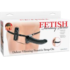 Comprar FETISH FANTASY SERIES - SERIES DELUXE ARNÉS VIBRADOR PENETRIS NEGRO al mejor precio - Envíos Discretos