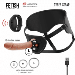 Comprar FETISH SUBMISSIVE CYBER STRAP - ARNÉS CON DILDO CONTROL REMOTO TECNOLOGÍA WATCHME L al mejor precio - Envíos Discretos