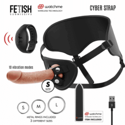 Comprar FETISH SUBMISSIVE CYBER STRAP - ARNÉS CON DILDO Y BALA CONTROL REMOTO TECNOLOGÍA WATCHME S al mejor precio - Envíos Discretos