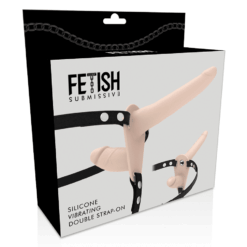 Comprar FETISH SUBMISSIVE HARNESS - DOBLE PENETRACIÓN VIBRADOR FLESH UP al mejor precio - Envíos Discretos