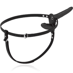 Comprar FETISH SUBMISSIVE HARNESS - DOBLE PENETRACIÓN VIBRADOR NEGRO al mejor precio - Envíos Discretos