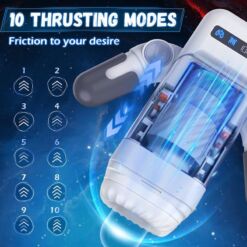 Comprar GAME CUP - MASTURBADOR MASCULINO CON VIBRACIÓN Y FUNCIÓN CALOR CON SOPORTE PARA MàVILES - NEGRO al mejor precio - Envíos Discretos