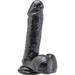 Comprar GET REAL - DILDO 18 CM CON TESTÍCULOS NEGRO al mejor precio - Envíos Discretos