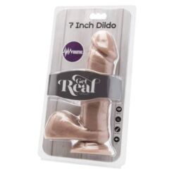 Comprar GET REAL - DILDO 18 CM CON TESTÍCULOS VIBRADOR NATURAL al mejor precio - Envíos Discretos