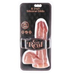 Comprar GET REAL - DILDO SILICONA 20,5 CM CON TESTÍCULOS NATURAL al mejor precio - Envíos Discretos