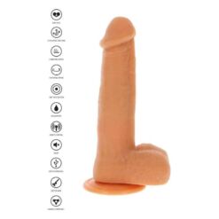 Comprar GET REAL - DILDO VIBRADOR CON BOLAS GIRATORIAS NATURAL al mejor precio - Envíos Discretos