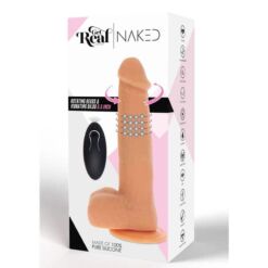 Comprar GET REAL - DILDO VIBRADOR CON BOLAS GIRATORIAS NATURAL al mejor precio - Envíos Discretos