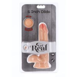 Comprar GET REAL - DUAL DENSITY DILDO 17 CM CON TESTÍCULOS NATURAL al mejor precio - Envíos Discretos