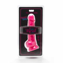 Comprar GET REAL - HAPPY DICKS 19 CM CON TESTÍCULOS ROSA al mejor precio - Envíos Discretos