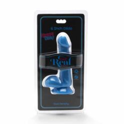 Comprar GET REAL - HAPPY DICKS DILDO 12 CM CON TESTÍCULOS AZUL al mejor precio - Envíos Discretos