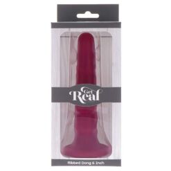 Comprar GET REAL - RIBBED DONG 12 CM ROJO al mejor precio - Envíos Discretos