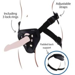 Comprar GET REAL - STRAP-ON DELUXE HARNÉS NEGRO al mejor precio - Envíos Discretos