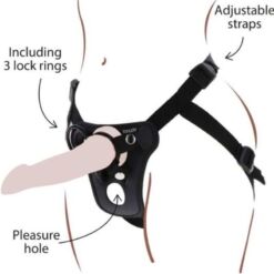 Comprar GET REAL - STRAP-ON PLEASURE HARNÉS NEGRO al mejor precio - Envíos Discretos