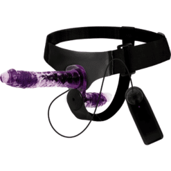 Comprar HARNESS ATTRACTION - RODNEY DOBLE PENETRACIÓN VIBRADOR 18 CM -O- 3.5 CM al mejor precio - Envíos Discretos