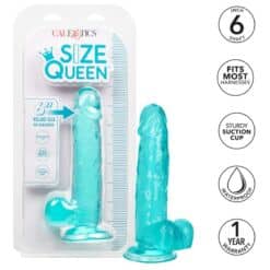 CALEXOTICS - SIZE QUEEN DILDO AZUL 15.3 CM - piKanteo | Despierta tu lado más piKante