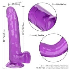 CALEXOTICS - SIZE QUEEN DILDO LILA 20.3 CM - piKanteo | Despierta tu lado más piKante