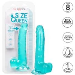Alternative view of CALEXOTICS - SIZE QUEEN DILDO AZUL 20.3 CM