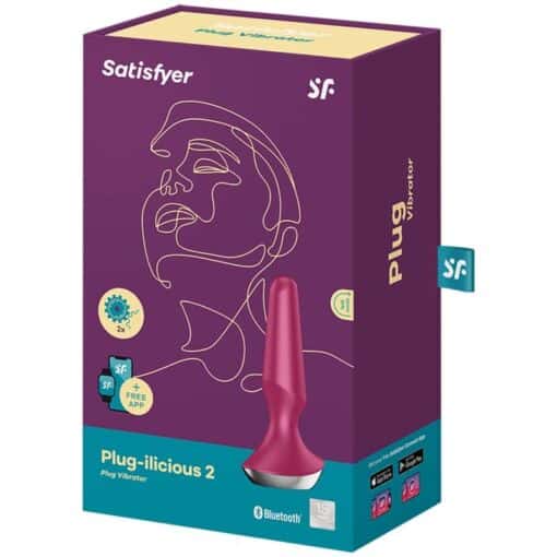 SATISFYER - PLUG ILICIOUS 2 PLUG VIBRADOR BERRY - Imagen 5