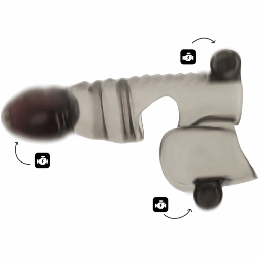 OHMAMA - FUNDA PENE Y TESTÍCULOS 3 MOTORES - Imagen 3