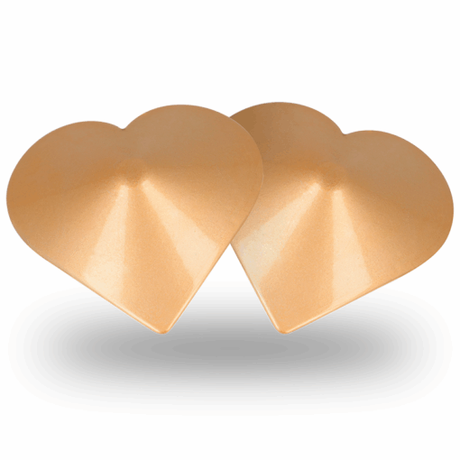 COQUETTE CHIC DESIRE - CUBRE PEZONES METAL CORAZONES DORADOS - Imagen 3