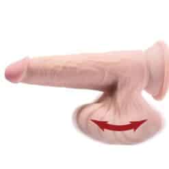 KING COCK - PLUS 3D DILDO SWINGING BALLS 24.5 CM NATURAL - piKanteo | Despierta tu lado más piKante