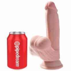 Alternative view of KING COCK - PLUS 3D DILDO SWINGING BALLS 15.2 CM NATURAL