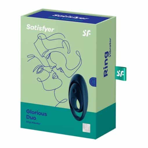 SATISFYER - GLORIOUS DUO ANILLO VIBRADOR AZUL - Imagen 3