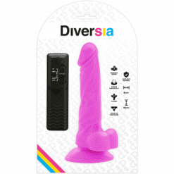 DIVERSIA - DILDO REALÍSTICO FLEXIBLE CON VIBRACIÓN LILA 18 CM -O- 4 CM - piKanteo | Despierta tu lado más piKante