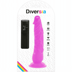 DIVERSIA - DILDO REALÍSTICO FLEXIBLE CON VIBRACIÓN LILA 21 CM -O- 4.9 CM - piKanteo | Despierta tu lado más piKante
