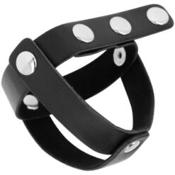 Alternative view of OHMAMA FETISH - FUNDA CUERO DE CASTIDAD PARA TESTÍCULOS