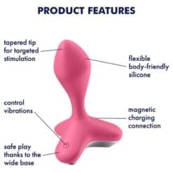 SATISFYER - GAME CHANGER PLUG VIBRADOR ROSA - piKanteo | Despierta tu lado más piKante