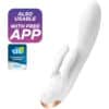 SATISFYER - DOUBLE FLEX VIBRADOR APP BLANCO - piKanteo | Despierta tu lado más piKante
