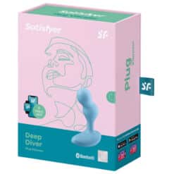 SATISFYER - DEEP DIVER PLUG VIBRADOR APP AZUL - piKanteo | Despierta tu lado más piKante