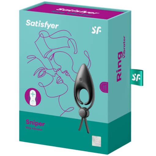 SATISFYER - SNIPER ANILLO VIBRADOR NEGRO - Imagen 3