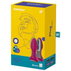 SATISFYER - ROTATOR PLUG 2+ PLUG VIBRADOR APP ROJO - piKanteo | Despierta tu lado más piKante