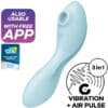 SATISFYER - CURVY TRINITY 5 ESTIMULADOR Y VIBRADOR APP AZUL - piKanteo | Despierta tu lado más piKante
