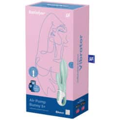 SATISFYER - AIR PUMP BUNNY 5+ VIBRADOR RABBIT INFLABLE APP VERDE - piKanteo | Despierta tu lado más piKante