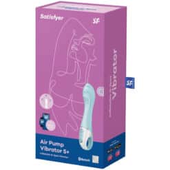 SATISFYER - AIR PUMP VIBRATOR 5+ VIBRADOR PUNTO G INFLABLE APP AZUL - piKanteo | Despierta tu lado más piKante