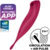 SATISFYER - TWIRLING PRO+ ESTIMULADOR Y VIBRADOR APP ROJO - piKanteo | Despierta tu lado más piKante