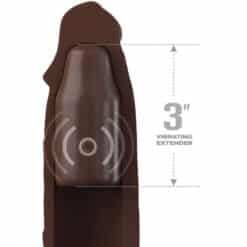 FANTASY X- TENSIONS - PIPEDREAMS SLEEVE 22,86 CM + 7,62 CM PLUG REMOTE BROWN - piKanteo | Despierta tu lado más piKante