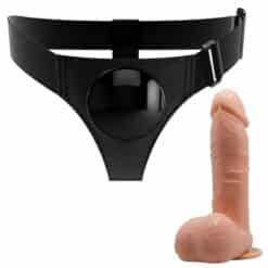 PRETTY LOVE - HARNESS BRIEFS ARNÉS UNIVERSAL CON DILDO TOM 20 CM NATURAL - piKanteo | Despierta tu lado más piKante