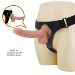 PRETTY LOVE - HARNESS BRIEFS ARNÉS UNIVERSAL CON DILDO KEVIN 19 CM NATURAL - piKanteo | Despierta tu lado más piKante