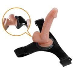 PRETTY LOVE - HARNESS BRIEFS ARNÉS UNIVERSAL CON DILDO KEVIN 19 CM NATURAL - piKanteo | Despierta tu lado más piKante
