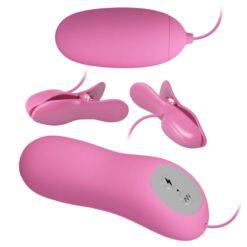 PRETTY LOVE - PINZAS CON VIBRACIÓN Y ELETROSHOCK ROSA - piKanteo | Despierta tu lado más piKante
