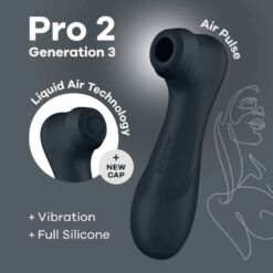 SATISFYER - PRO 2 GENERACIÓN 3 LIQUID AIR TECHNOLOGY NEGRO - piKanteo | Despierta tu lado más piKante