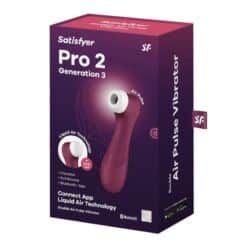 SATISFYER - PRO 2 GENERACIÓN 3 GRANATE BLUETOOTH & APP - piKanteo | Despierta tu lado más piKante